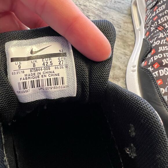 Men\'s Nike Air Max 1 Premium Just Do It Sneakers Size 9